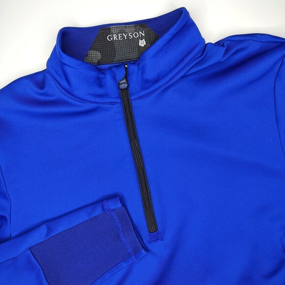 Greyson Medium Golf Pullover 1/4 Lightweight Performance Quarter Zip Blue Navy - Picture 1 of 9